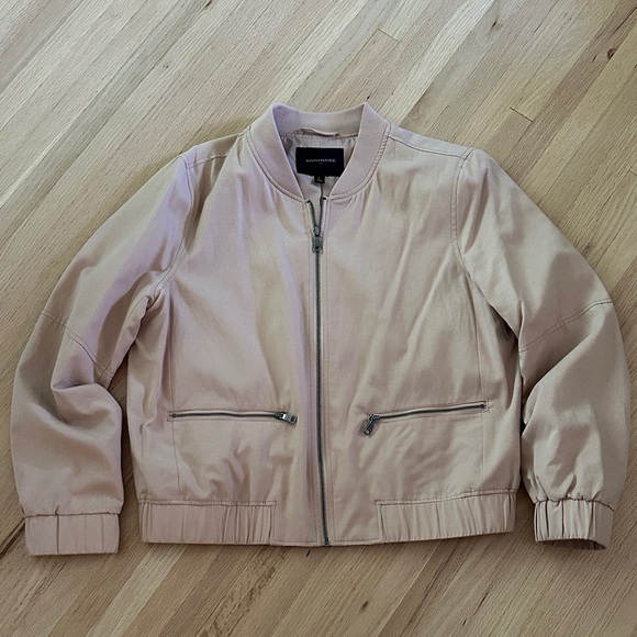 Banana Republic Bomber Jacket Women's size L Dusty Rose - Picture 8 of 9